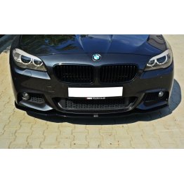 Накладка сплиттер на передний бампер вариант 2 на BMW 5 F10 / F11 M-Pack